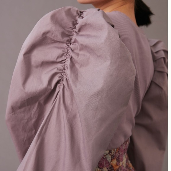 LAST CALL Anthropologie puff sleeved top - Picture 2 of 8